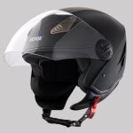 Casque de moto 3 / 4 face - vevor - casque smart street abs haute densit� - lentille interchangeable ...