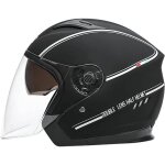 Casque de moto casque adulte demi - jet anti scratch visiere confortable
