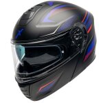 Casque moto modulable homologué modulable atlas horizon motoblouz adulte noir / violet / rouge mat Casque moto modulable homologué modulable atlas horizon motoblouz adulte noir / violet / rouge mat