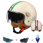 Casque moto bluetooth ouvert casque moto 3 / 4 vintage casque � boucle de d�verrouillage homologu� dot ...