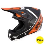 Casques moto cross shot race gear core fast orange pearly