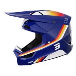 Casque moto cross shot race gear furious aim blue glossy