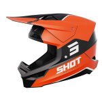 Casque moto cross shot race gear furious bolt orange matt