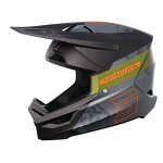 Casque moto cross shot race gear furious patrol black kaki matt