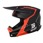 Casque moto cross shot race gear furious reflex orange matt