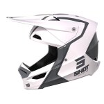 Casque moto cross shot race gear furious reflex white glossy