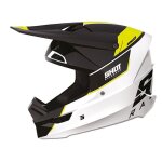 Casque moto cross shot race gear furious scope neon yellow glossy