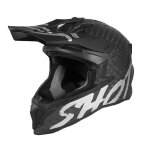 Casques moto cross shot race gear lite solid carbon silver matt