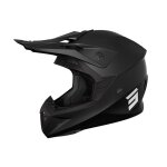 Casque moto cross shot race gear pulse solid black matt