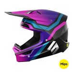 Casque moto cross shot race gear race sky purple chrome Casque moto cross shot race gear race sky purple chrome
