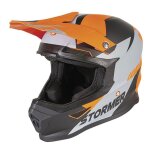 Casque moto cross stormer force squad grey orange Casque moto cross stormer force squad grey orange