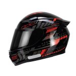 Casque de moto ecelen casque de moto personnalit du pilote casque intgral - impulsion noire et rouge ...