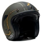 Motoblouz element military casque de moto jet avec visire solaire homologu ece 22. 06 green mat casque ...