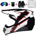 Casque moto enfant et adulte motocross casque hors - blanc
