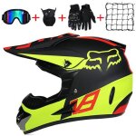 Casque moto enfant et adulte motocross casque hors - jaune