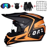 Casque moto enfant et adulte motocross casque hors - route - orange