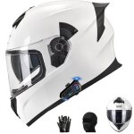 Casques de moto intgraux approuvs par le dot pour adultes casque stro  double haut - parleur intgr ...
