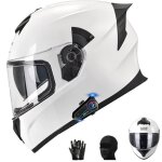 Casques de moto intégraux approuvés par le dot pour adultescasque stéréo à double haut - parleur intégré ... Casques de moto intégraux approuvés par le dot pour adultescasque stéréo à double haut - parleur intégré ...