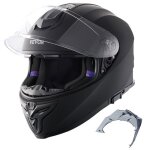Casque de moto intgral - vevor - casque smart street abs et haute densit - avec emplacement bluetooth ...