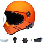 Casques de moto int�graux vintage homologu�s dot pour adultes casque st�r�o � double haut - parleur int�gr� ...
