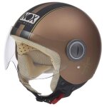 Casque moto jet nox n210 bronze noir