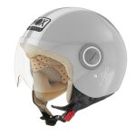 Casque moto jet nox n210 nardo grey blanc