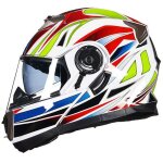 Casques moto modulable casque de moto double lentille - noir Casques moto modulable casque de moto double lentille - noir