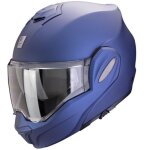 Casque moto modulable scorpion exo - tech evo pro solid - bleu - s (55 / 56 cm)