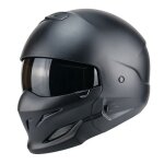 Casque moto modulablecasque modulable moto visire pour hommes et femmes adulte noir