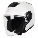 Motoblouz urbo 22. 06 casque de moto jet avec visire solaire homologu ece 22. 06 white pearl casque ...