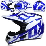 Casques de motocross ecelen casques de course - bleu et blanc Casques de motocross ecelen casques de course - bleu et blanc