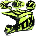 Casques de motocross ecelen casques de course - noir jaune brillant