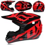 Casques de motocross ecelen casques de course - noir et rouge