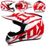 Casques de motocross ecelen casques de course - rouge et blanc Casques de motocross ecelen casques de course - rouge et blanc