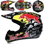 Casques de motocross ecelen casques de course - taureau noir et rouge