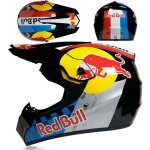 Casques de motocross ecelen casques de course - taureau rouge noir brillant