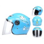 Casque de scooter protection enfant casque de moto de dessin anim� pratique et confortable - bleu