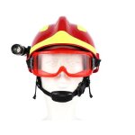 Casque scurit incendie f2 ? avec lampe frontale et lunettes usage pompiers et travail label