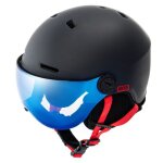 Casque de ski falven - lunettes int�gr�es - syst�me air flow - s - bleu