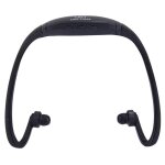 Casque sport �tanche sans fil avec radio fm et carte sd pour smartphone noir yonis
