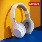 Casque st�r�o bluetooth - lenovo th10 - micro - blanc - 100h autonomie