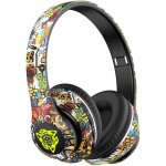 Casque style graffiti super basses autonomie de batterie 10 heures cache - oreilles prot�in�s bluetooth ...