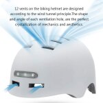 Casque v�lo adulte homme femme avec lumi�re led usb rechargeable ? taille m ? blanc ? s�curit� et confort ...