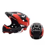 Casque de vlo enfants - aqsacokiya - intgral dtachable - rouge - mixte - protection de la tte