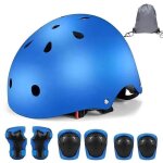 Casque vlo enfant - byondself - kit de protection - bleu - roller