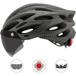 Casque de v�lo avec visi�re et lampe davertissement - surenhap - rithok - adulte - gris gris
