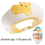 Casquette de bain bbvisire de bain enfantbonnet de douche rglablebonnet de bain en siliconechapeau ...