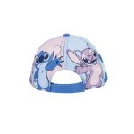Casquette de baseball - disney - stitch - bleu - 100% polyester - sangle rglable