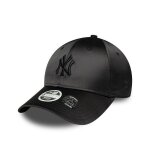 Casquette de baseball femme - new era - 9forty satin bow back - noir - n?ud satin arri�re - logo new ...