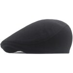Casquette bret plate - vintage - rglable - unisexe - style rtro - doublure matelasse